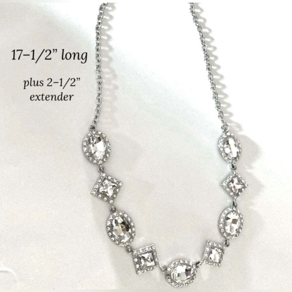 NWT Paparazzi Geometric Rhinestone Necklace - Picture 3 of 10